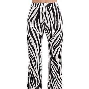 Gaia Zebra-Print Flare Pants